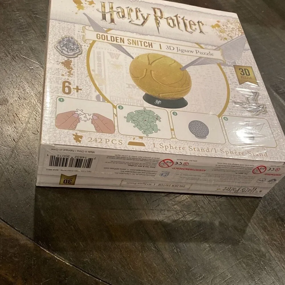 Harry Potter Golden Snitch 3D Jigsaw Puzzle 242 Pieces BRAND NEW SEALED